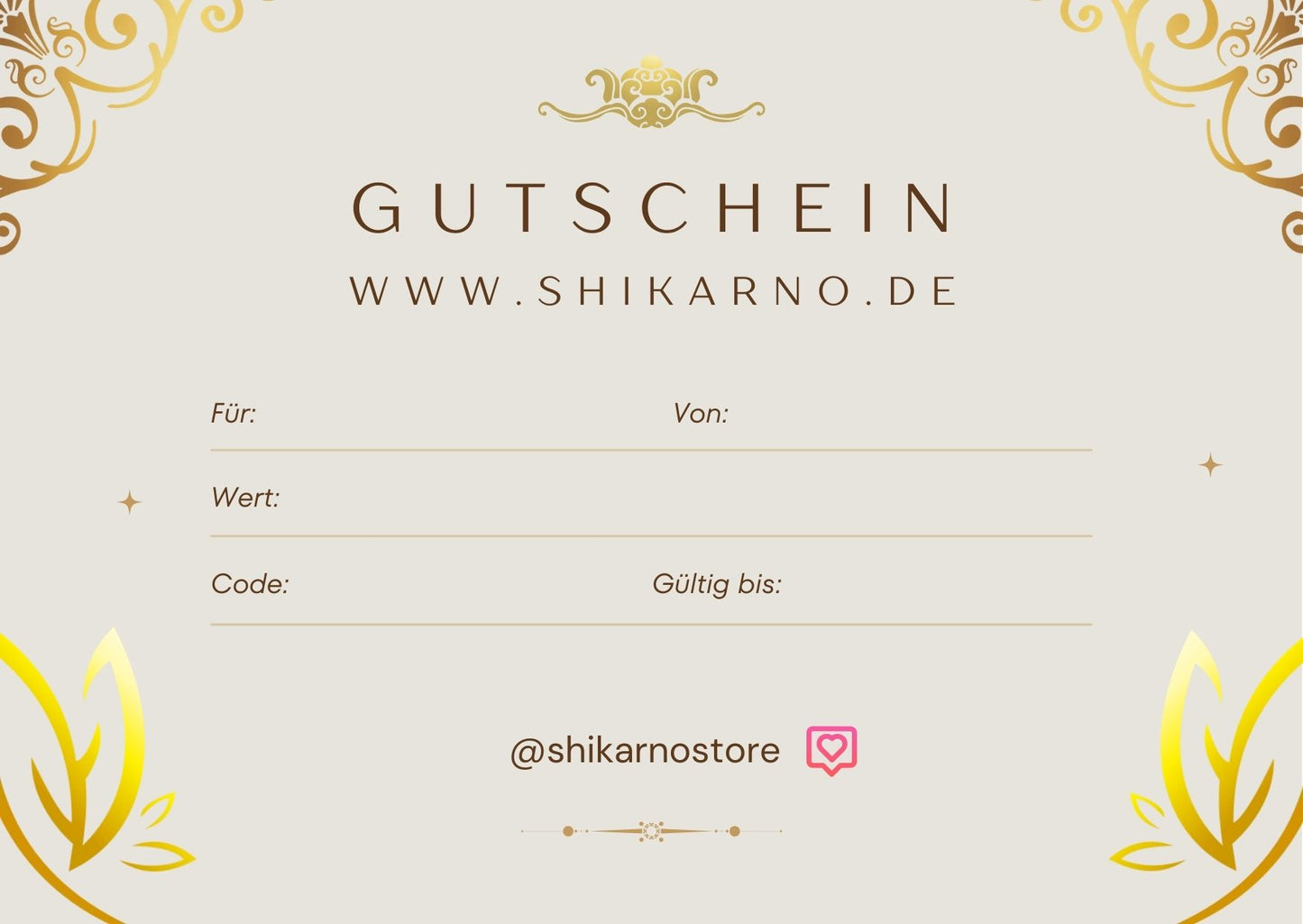 SHIKARNO - Geschenkgutschein